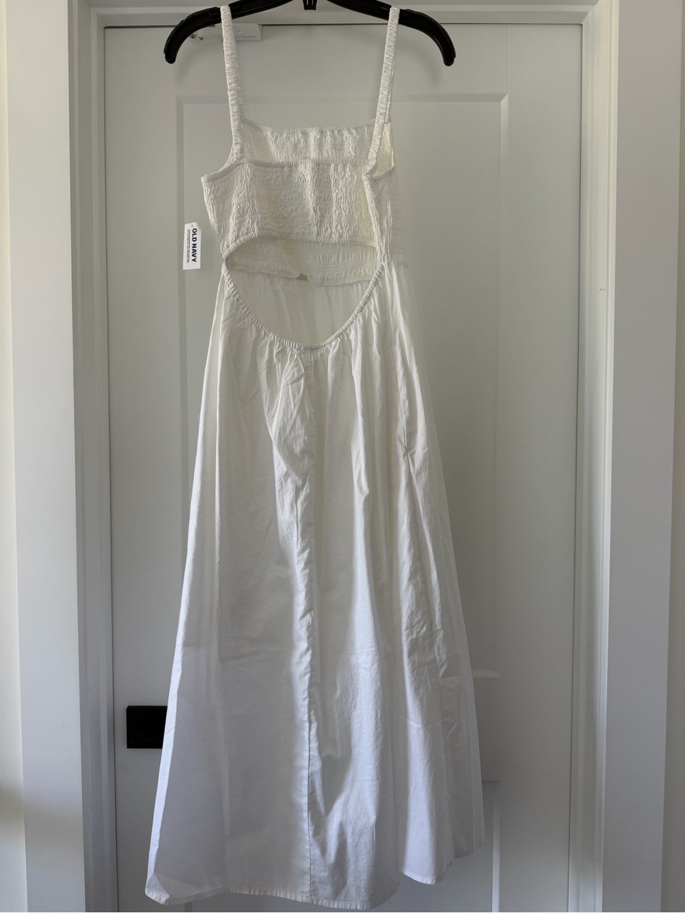 Old Navy White Maxi Sundress with Smocked Bodice - Picture 2 of 4